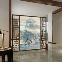 手繪手繡工藝屏風
